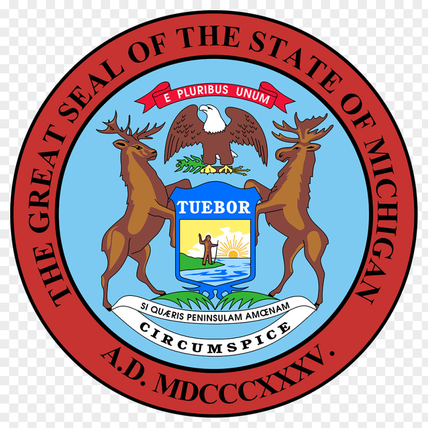 Seal Of Michigan U.S. State Great The United States Flag PNG