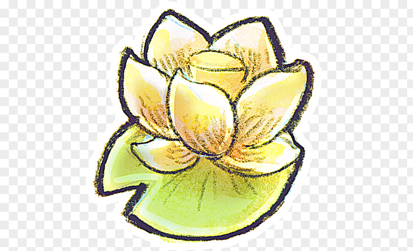 Hand-painted Lotus Flower Icon PNG