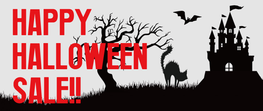 Logo Tree Happy Halloween Sale Promotion PNG