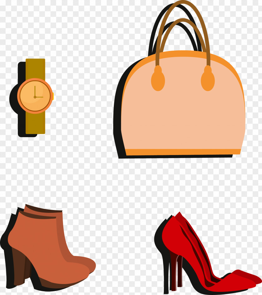 Ms. Bags Watches Shoe Clip Art PNG