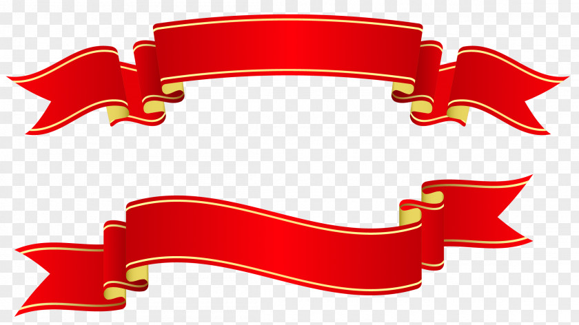 Red Banners Clipart Picture Ribbon Paper Banner Clip Art PNG