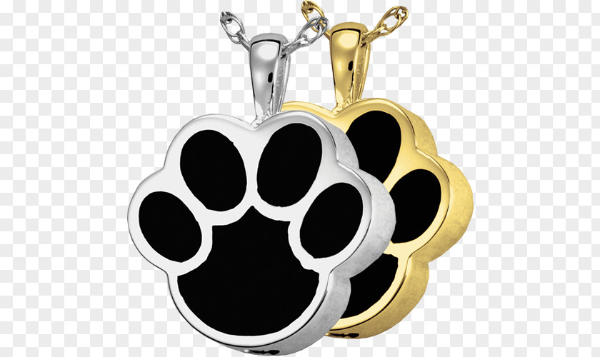 Black Paw Prints Locket Dog Gold Charms & Pendants Metal PNG