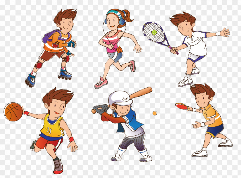 Cartoon Athletes Sport Athlete Clip Art PNG