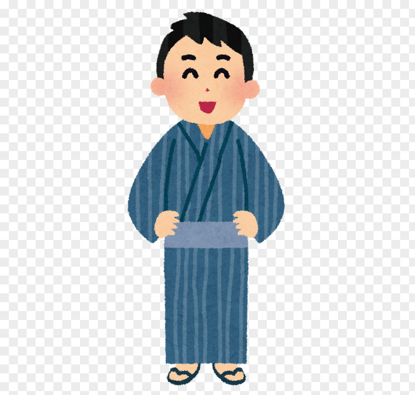 Kimono Male Yukata Jinbei Obi Geta PNG