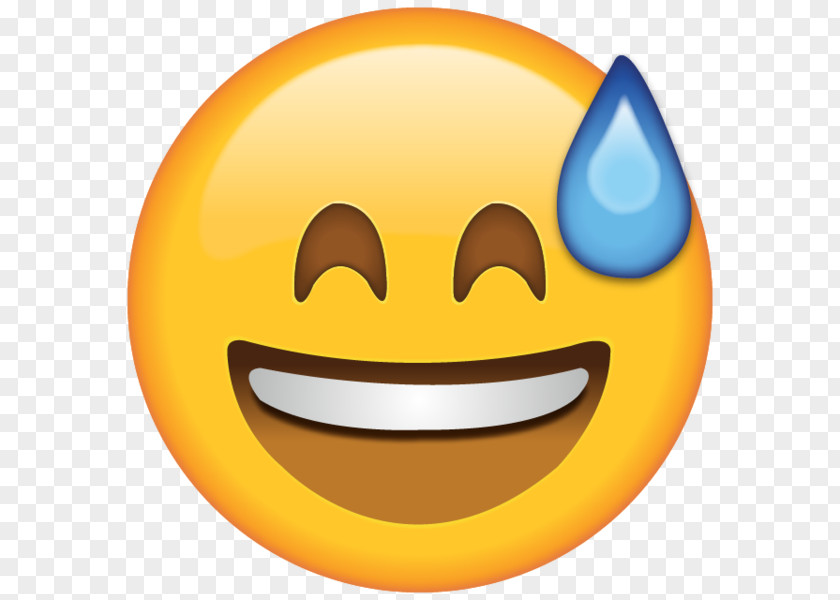 Laughing Emoji Perspiration Text Messaging Smiley Face PNG