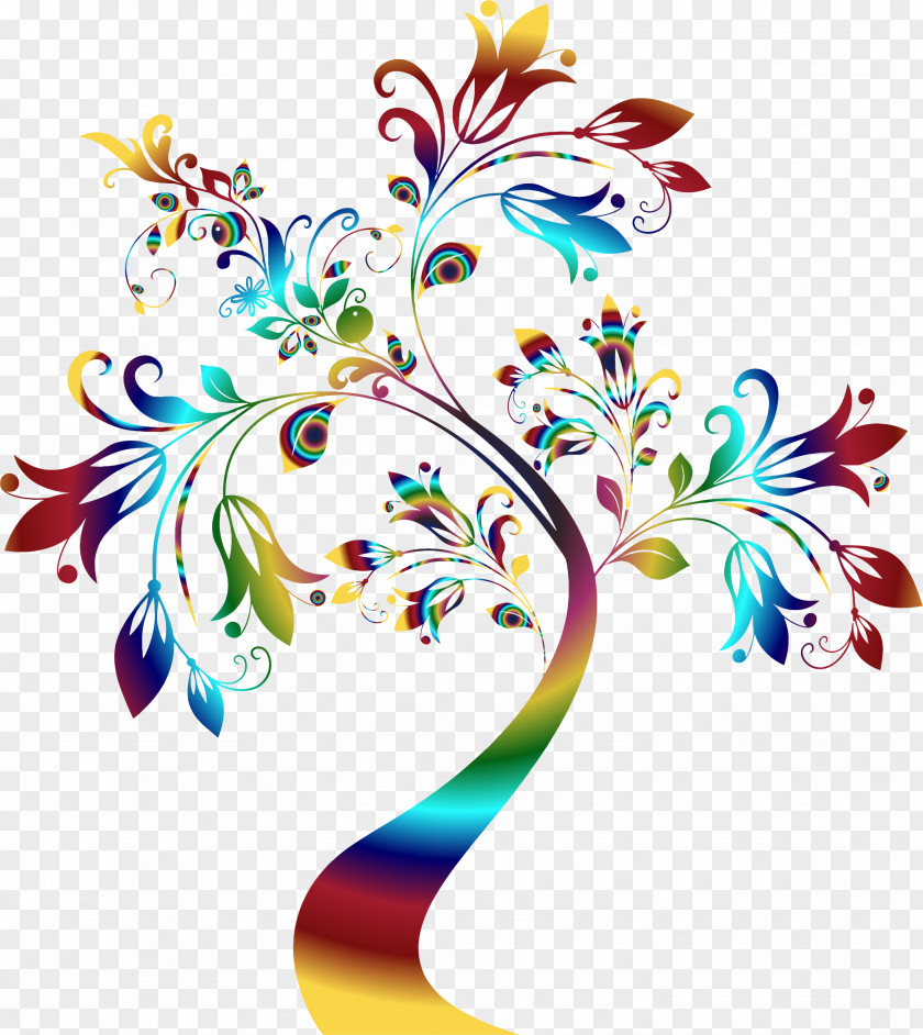 Rainbow Trees Cliparts Tree Flower Clip Art PNG