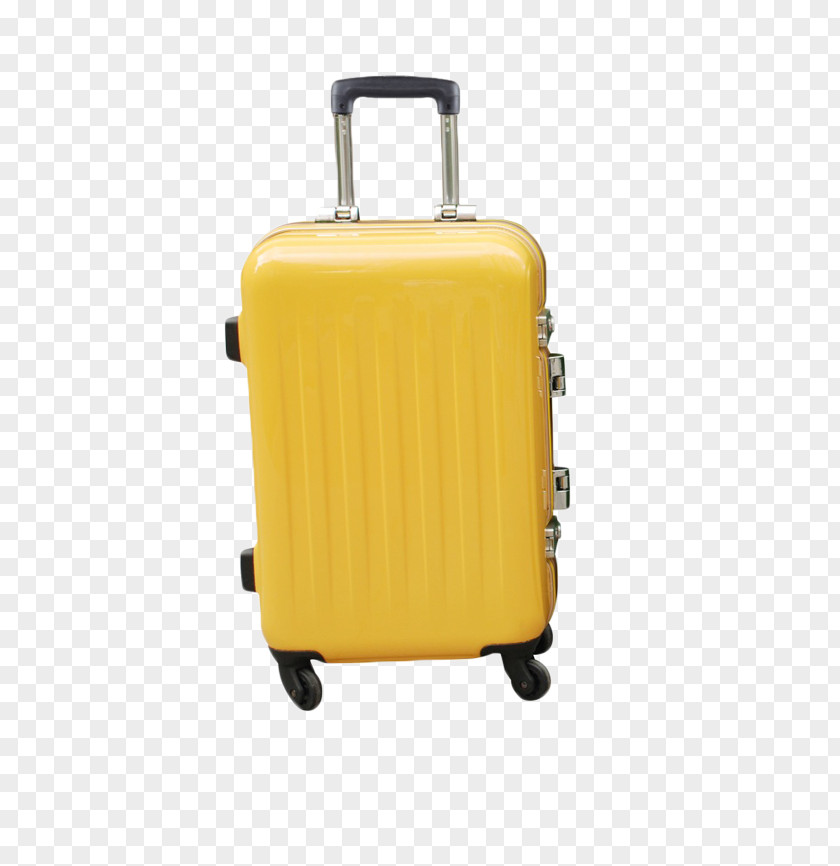 Simple Yellow Luggage Suitcase Baggage Little Duck Project PNG