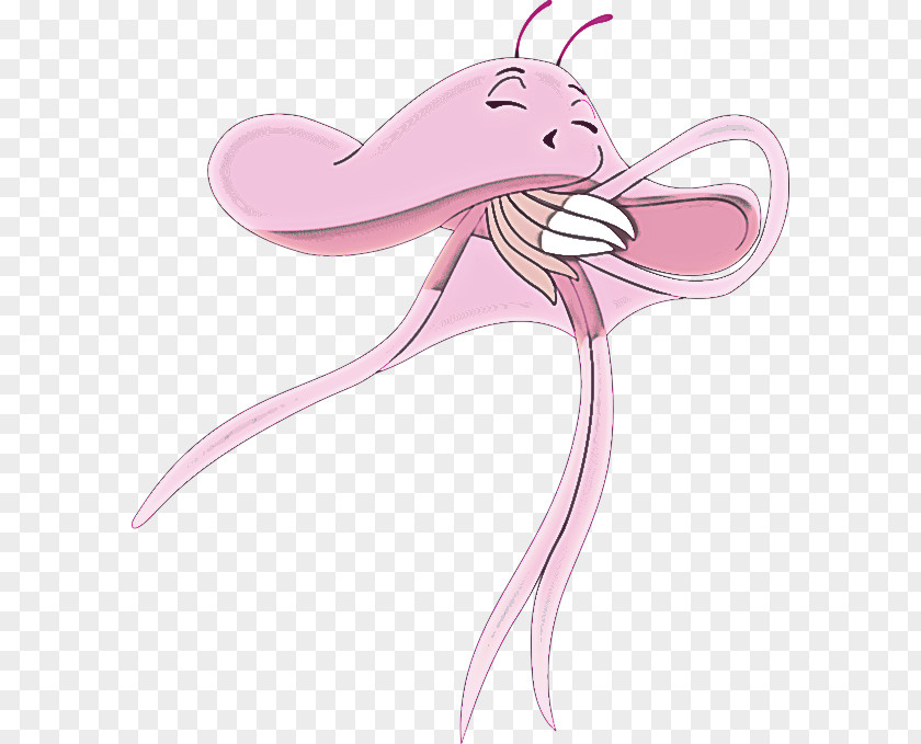 Tail Heart Cartoon Pink Ear PNG