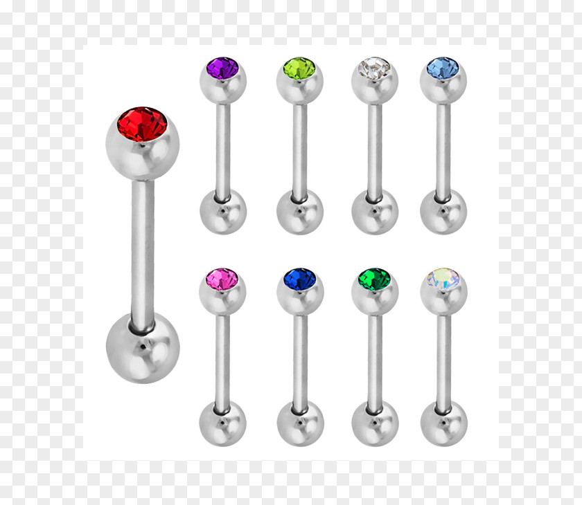 Barbell Earring Body Jewellery Tongue Piercing PNG
