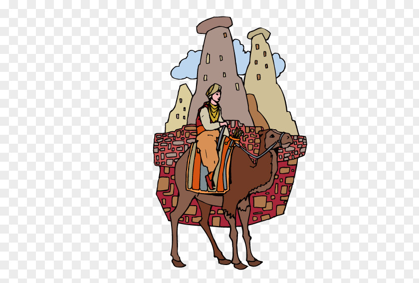 Camel Man Dromedary Bactrian Clip Art PNG