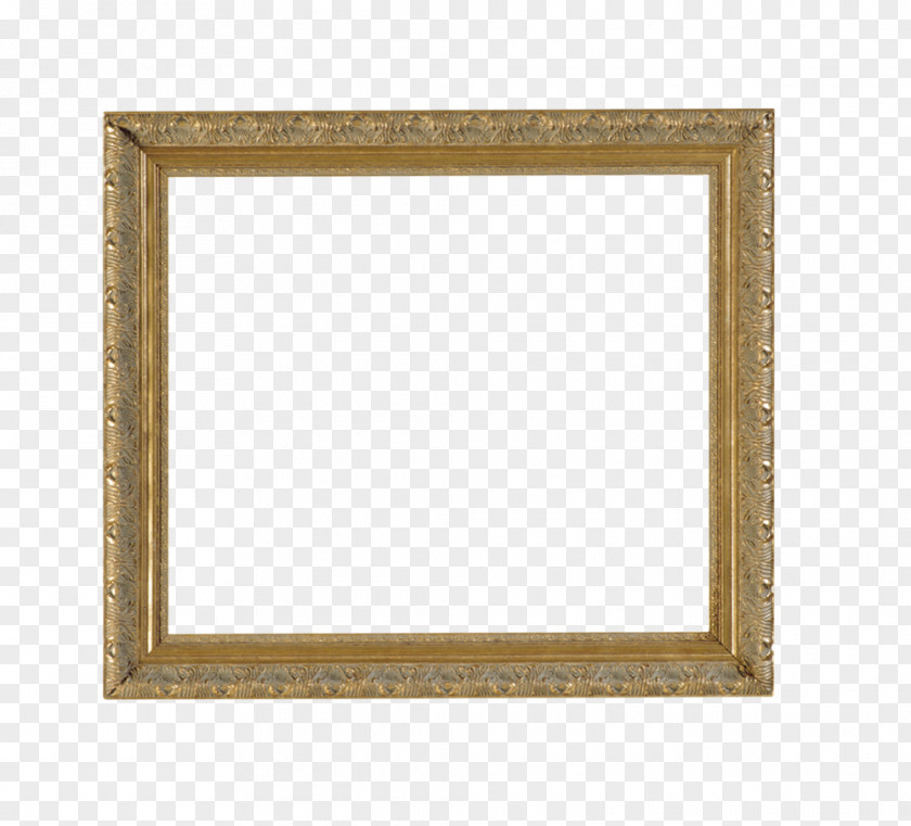 Gold Frame Picture Square Area Text Pattern PNG
