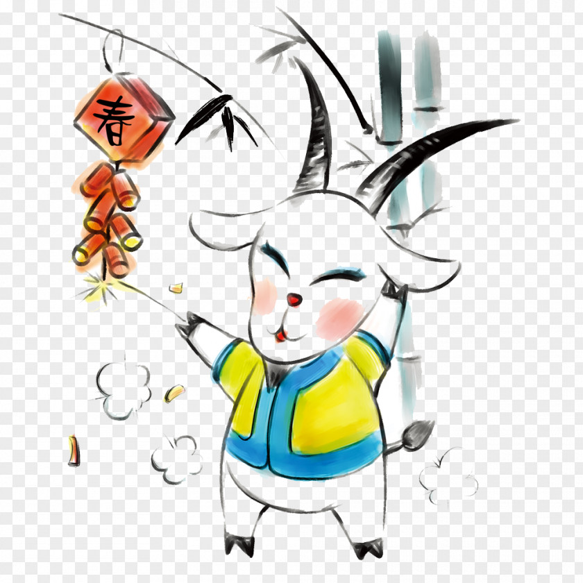 Hand-painted Goat Chinese Zodiac U7f8a Rat Horse PNG