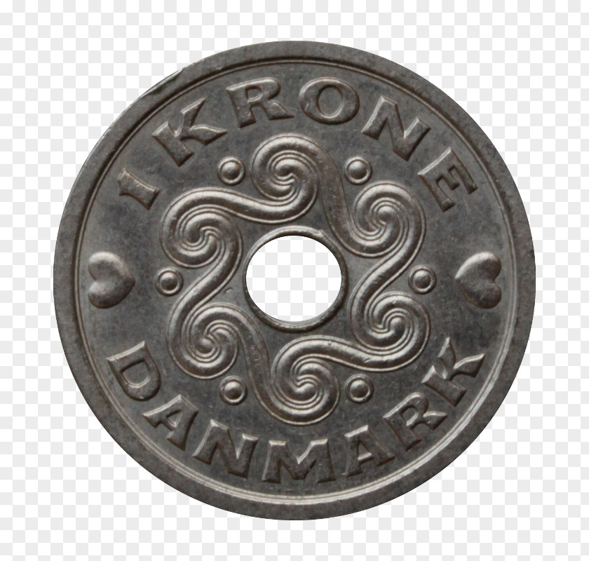 Korona Nickel Bronze Danish Krone PNG