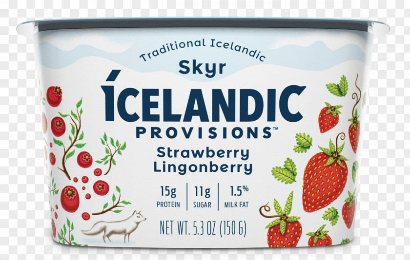 Strawberry Flavor Skyr Iceland Yoghurt Crème Fraîche PNG