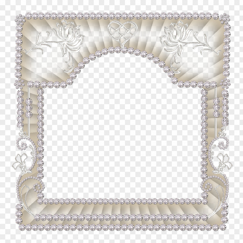 Bling Picture Frames Silver PNG