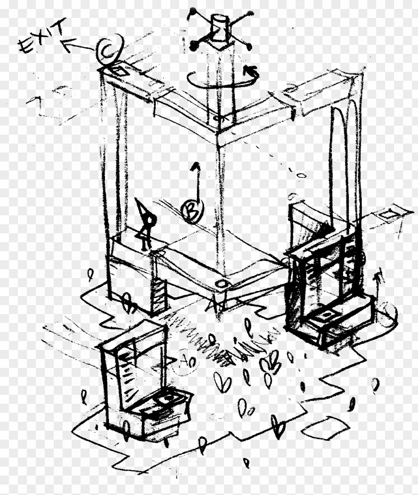 Monument Valley Video Game Sketch PNG