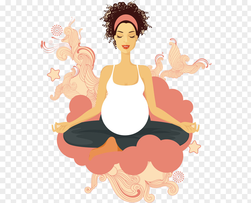 Pregnancy Yoga Prenatal Care Cartoon PNG