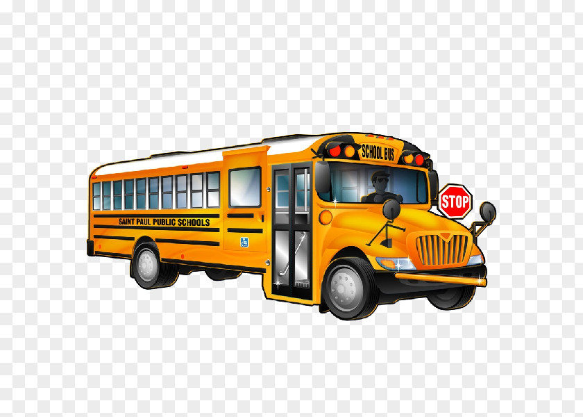 School Bus Driver Stop PNG