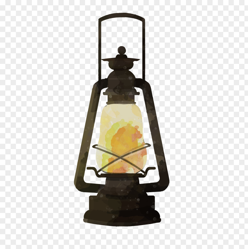Vector Old Lamp Lantern Oil Kerosene PNG