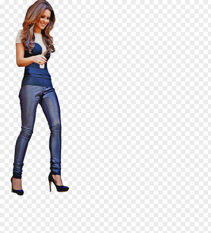 Sleeve Fashion Model Jeans Background PNG