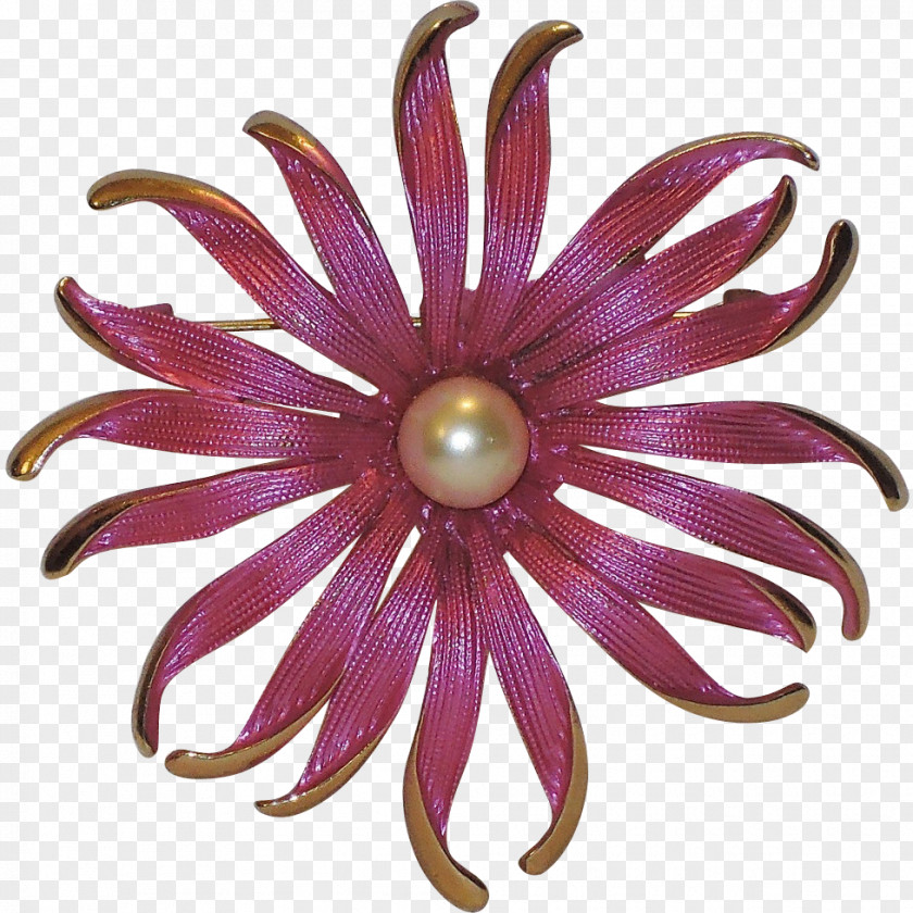 Under Sea New York City Flower Kramer Of Brooch Fuchsia PNG