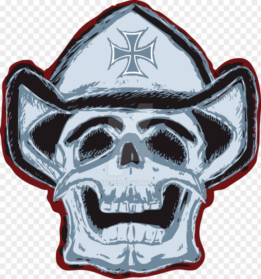 Cowboy Skull Drawing Hat PNG