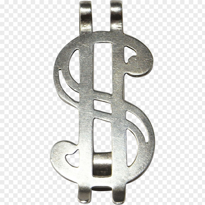 Dollar Sign Silver Peace Money Clip PNG