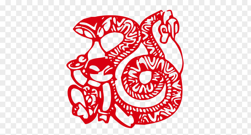 Gourd And Snake Chinese Zodiac Rat Papercutting New Year PNG