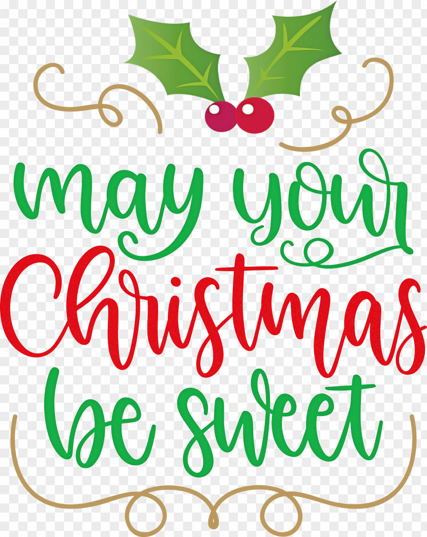 May Your Christmas Be Sweet Wishes PNG