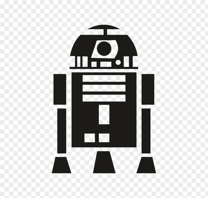 Star Wars R2-D2 C-3PO Silhouette Stencil PNG