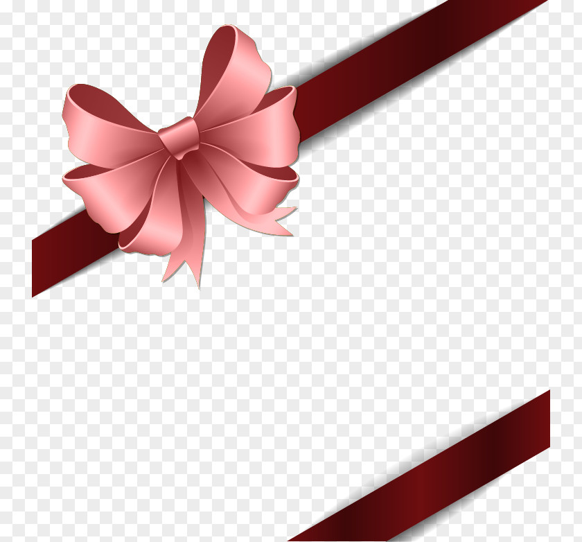 Vector Bow Ribbon Christmas Illustration PNG
