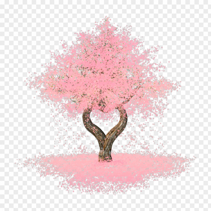 Watercolor Fox tree Cherry Blossom Image Tree Desktop Wallpaper Pink PNG