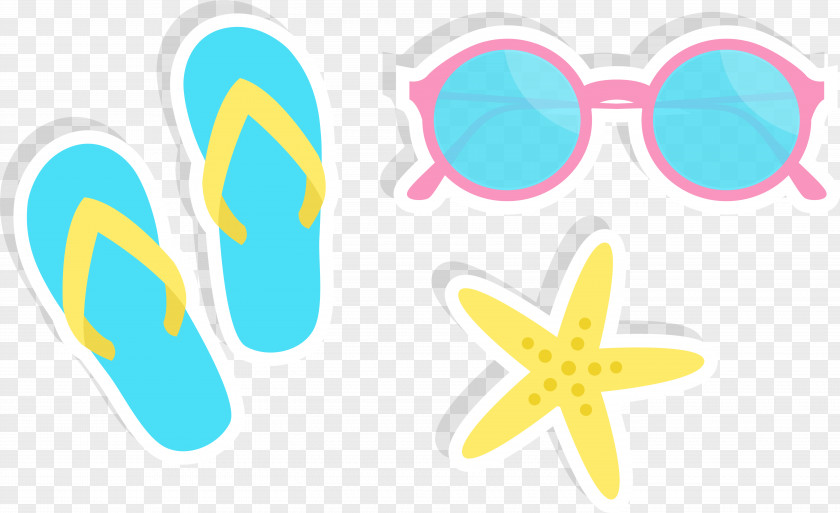 Cartoon Slipper Sunglasses Clip Art PNG