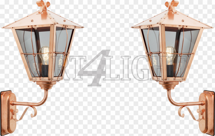 Light Lighting Sconce Konstsmide Fenix Large Single Head Copper Lamp PNG