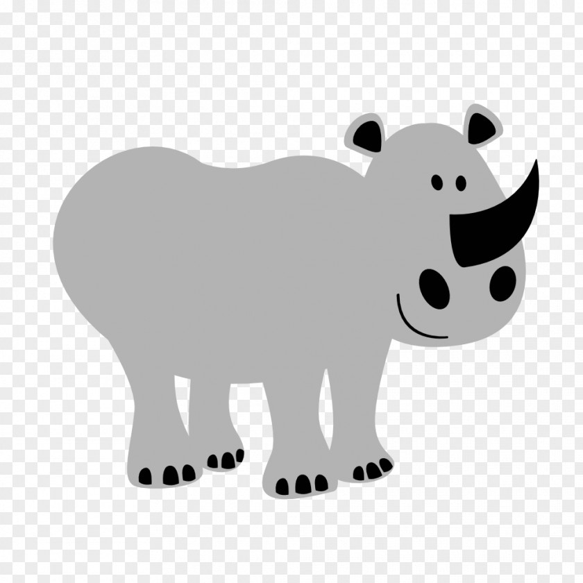 Rhino Rhinoceros Safari Animation Clip Art PNG