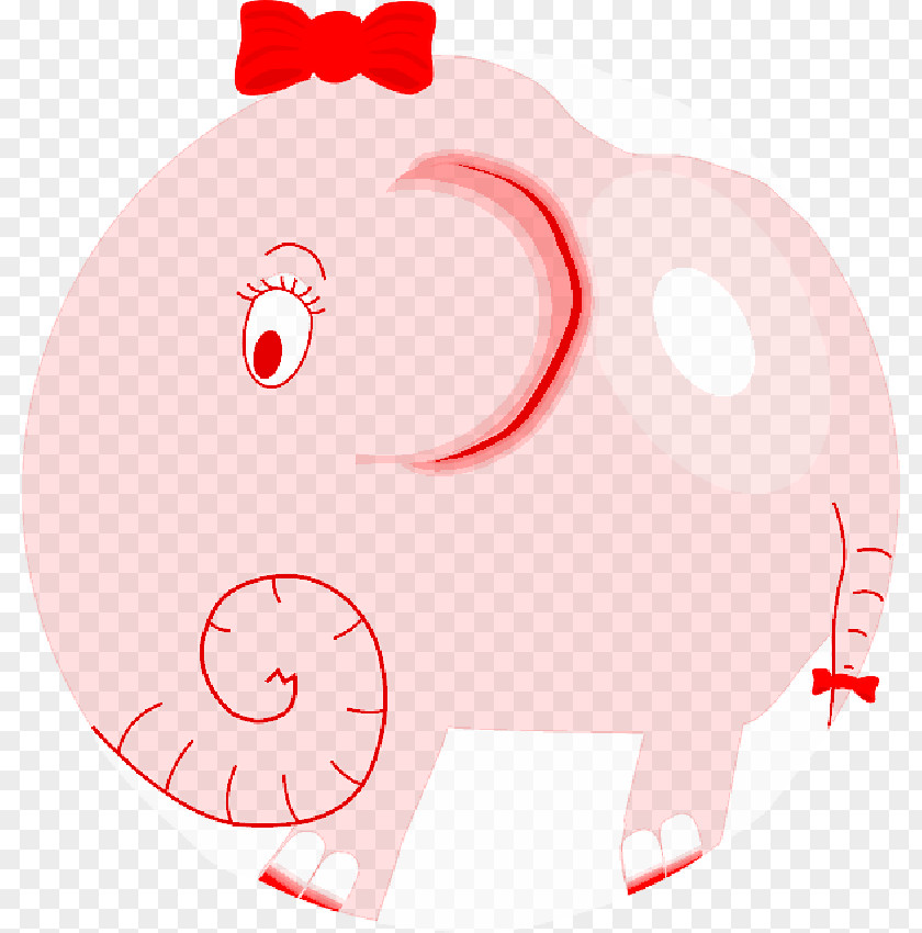 Ribbon Cute Pig Clip Art Illustration Snout Design PNG