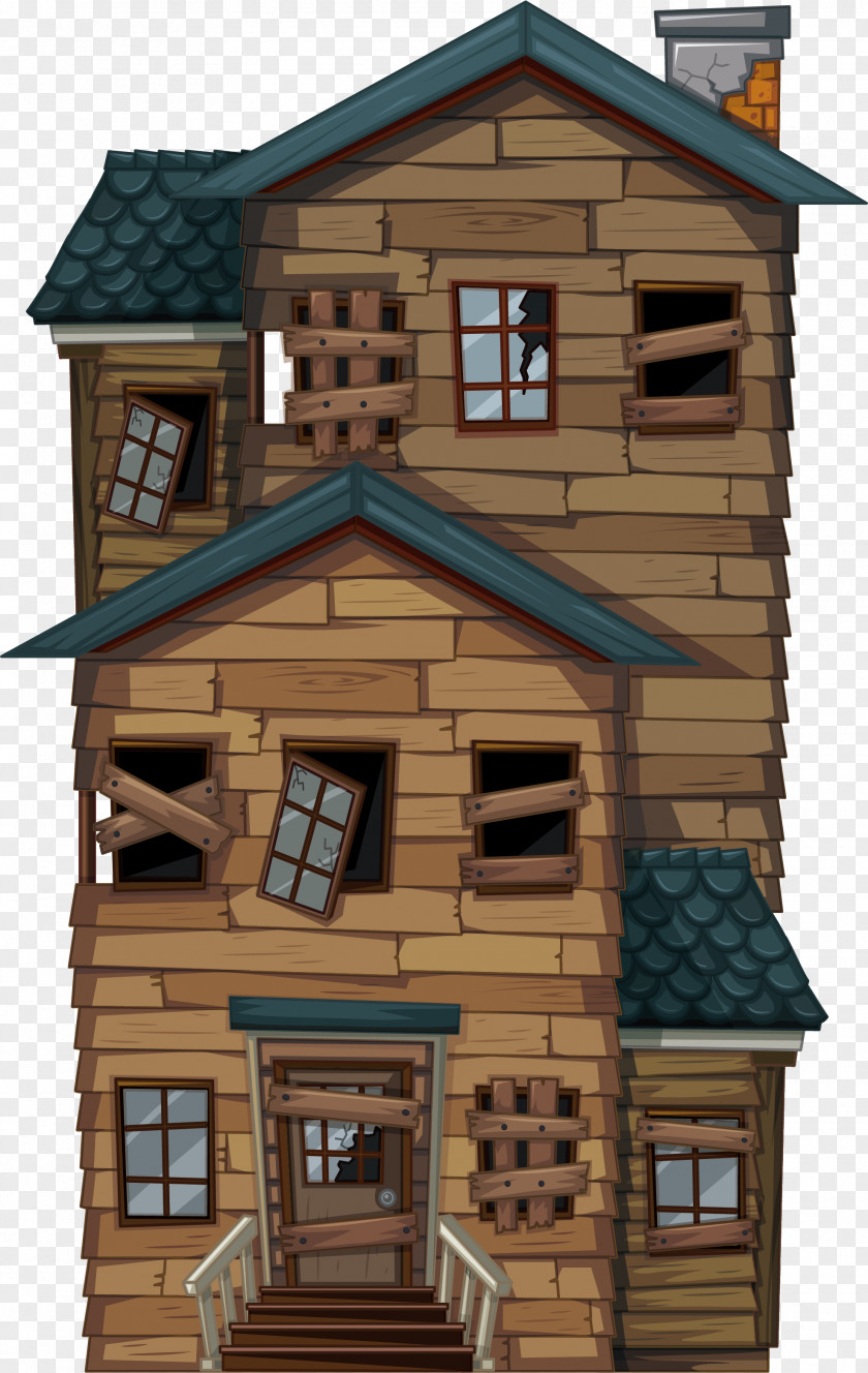 A Decrepit Log Cabin Facade House Royalty-free Illustration PNG