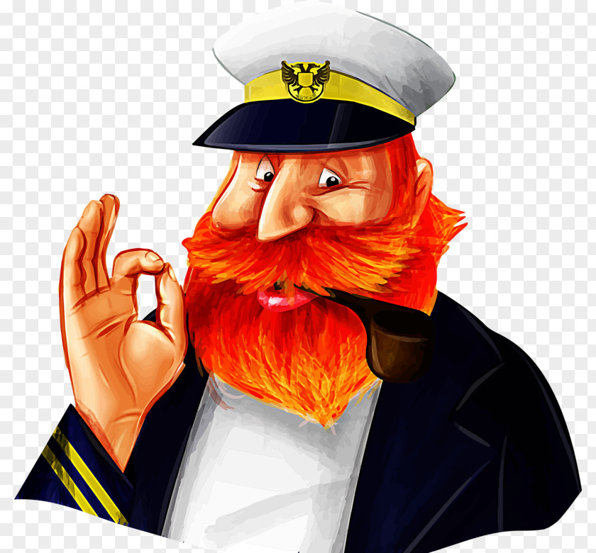Bearded Captain Beard Icon PNG