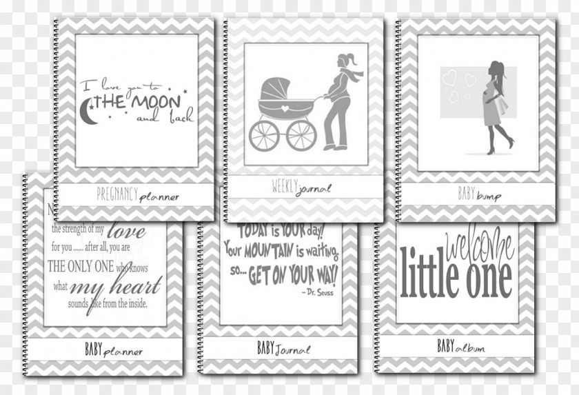 Black And White Baby Planner Infant InsanityPregnancy Back Pregnancy Journal PNG