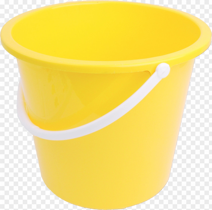 Bucket Yellow Plastic Bag Background PNG