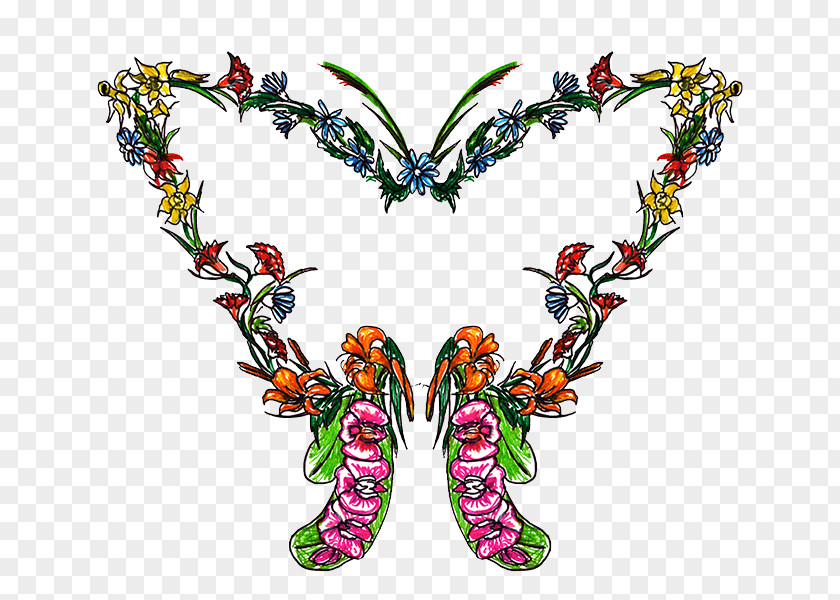 Butterfly Flowers Flower Clip Art PNG