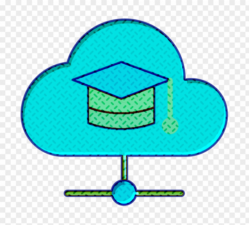 Cloud Icon Mortarboard School PNG