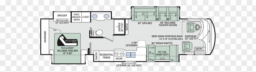 Car Motorhome Floor Plan Thor Motor Coach Campervans PNG