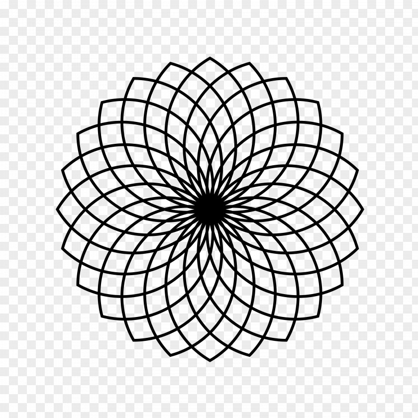 Circle Sacred Geometry Pattern PNG