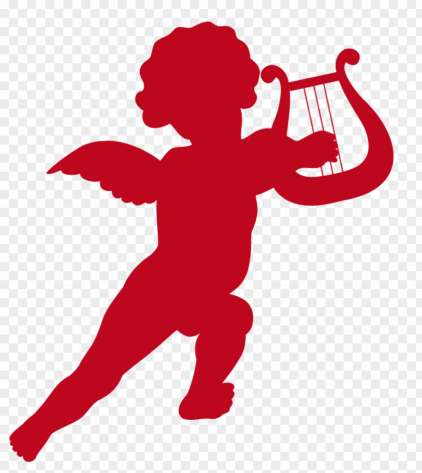 Cupid With Harp Transparent PNG Clip Art Image Valentine's Day PNG