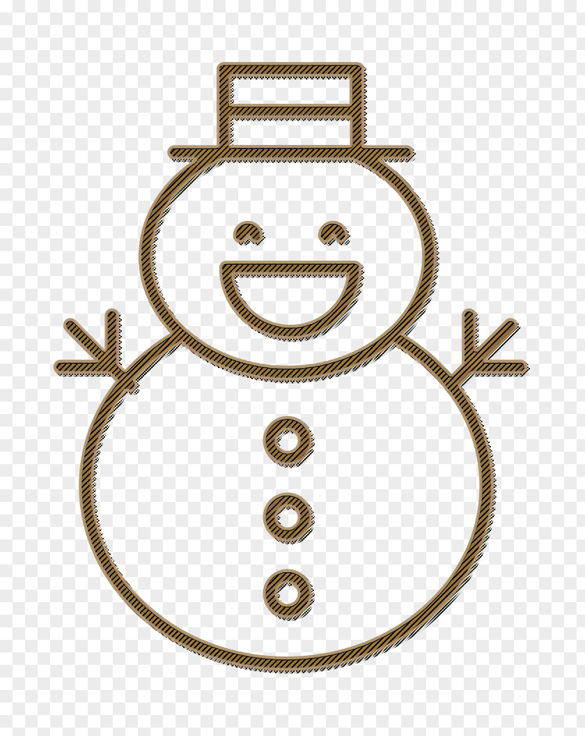 Emoticon Line Art Christmas Icon Man Snow PNG