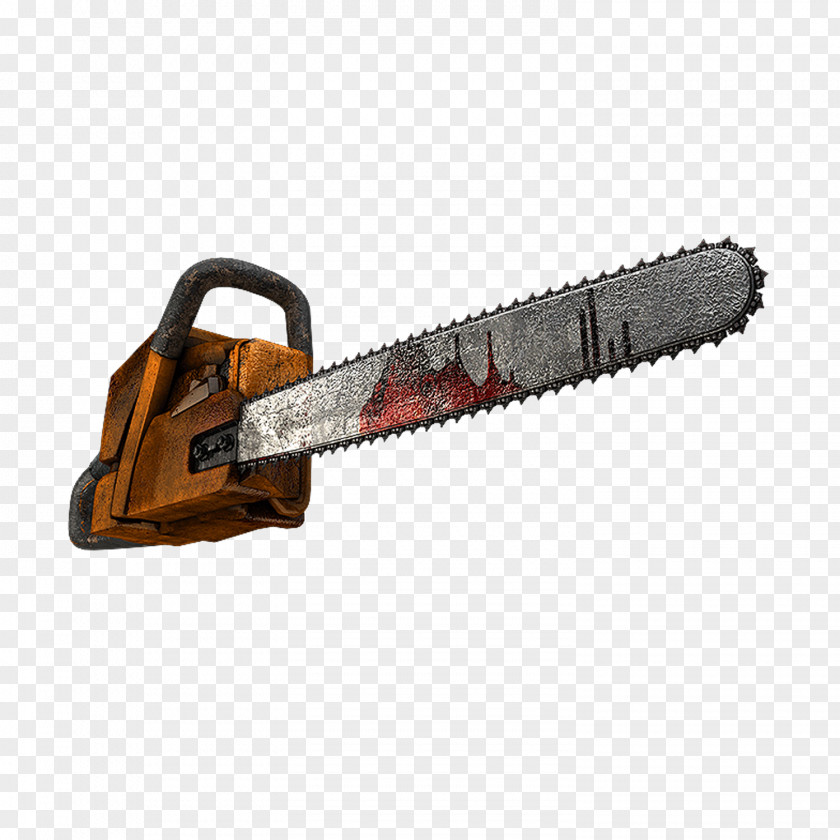 Gray Chainsaw Tool Brown Belt PNG