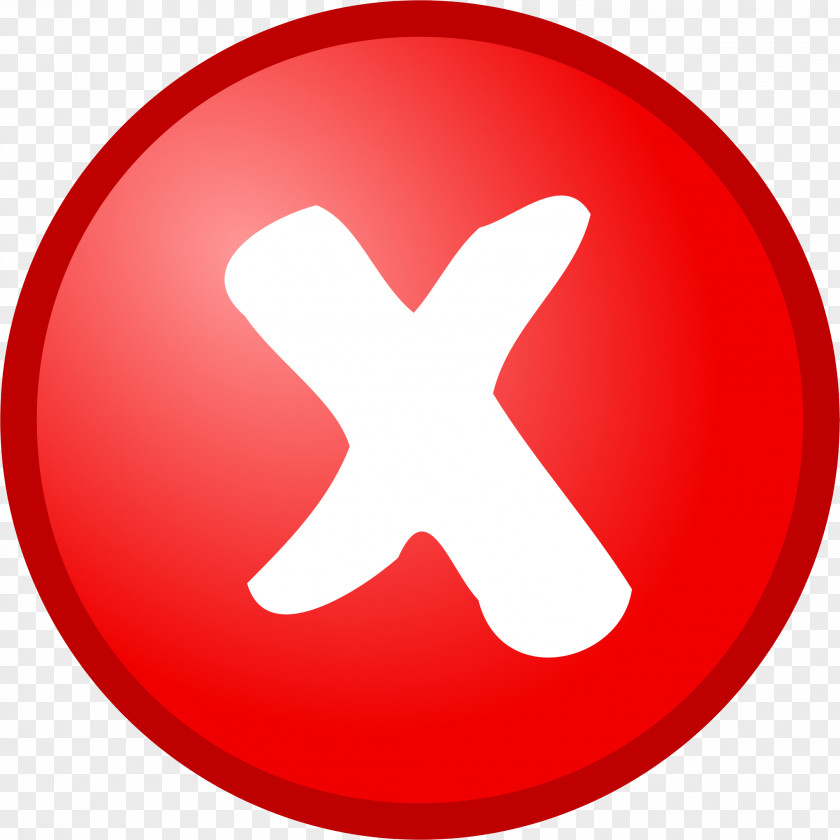 Red Cross On Button Clip Art PNG