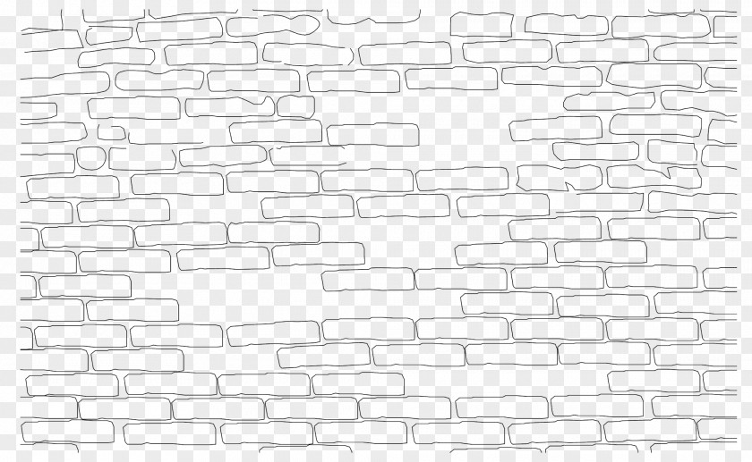 Wall Black And White Monochrome Rectangle Area Brick PNG