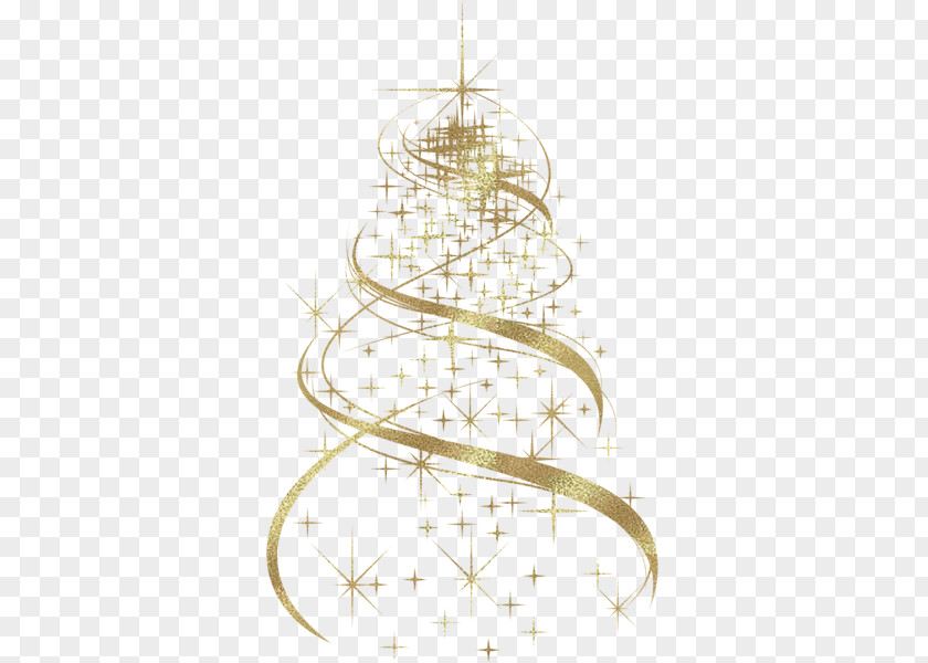 Christmas Golden Tree Ornament Decoration Clip Art PNG